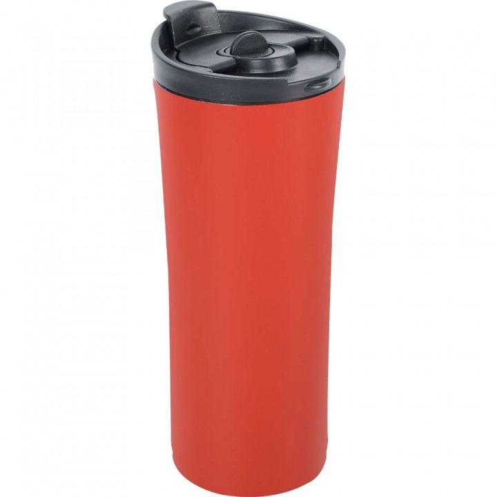 Kırmızı 500 ml French Press Özellikli Lazer Logo Baskılı Kurumsal Promosyon Termos